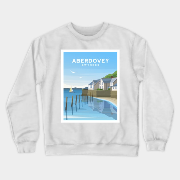 Aberdovey, Gwynedd North Wales Crewneck Sweatshirt by typelab